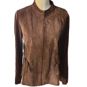 J.H. Collectibles Faux Suede Ribbed Sweater Sleeves Size XL